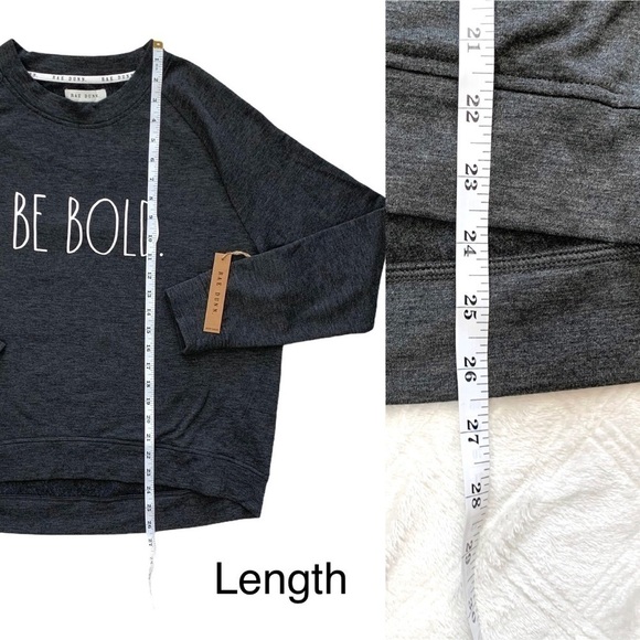 Rae Dunn Be Bold Lounge Cozy Graphic Crewneck Sweatshirt Size Medium - Picture 13 of 14